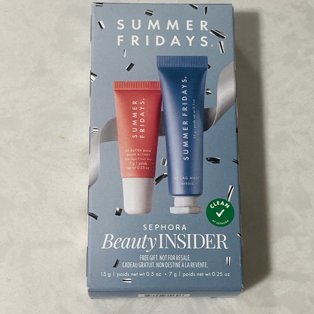Summer Fridays jet lag mask and butter balm set/bundle